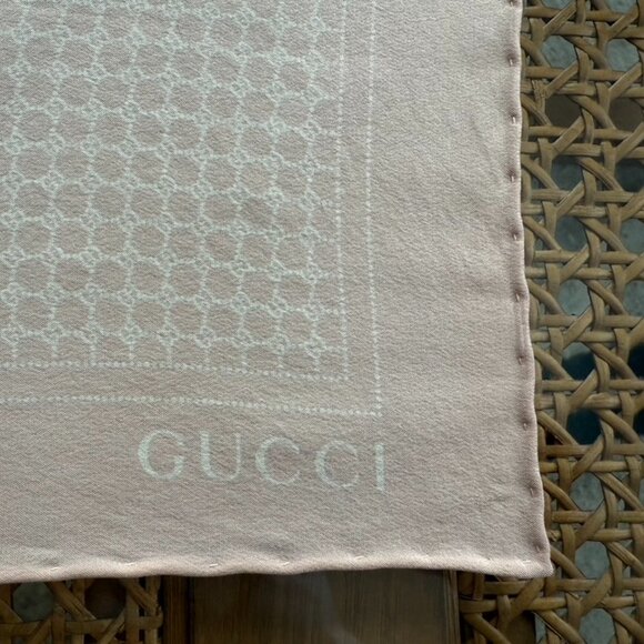 GUCCI Blush Colored Silk Scarf - Picture 5 of 10